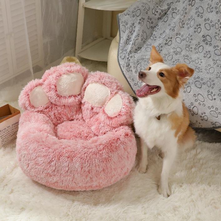 Doghouse Cat Nest In Winter Warm Bear Paw Pet Nest Pad Cute and Fun Pet Supplies for All Seasons
