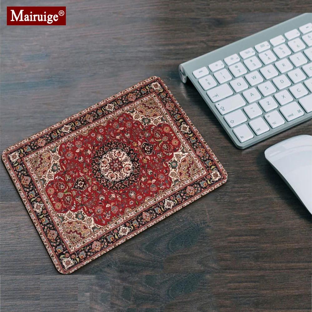 Persian Carpet Mouse Pad 22x18cm Computer Small Mouse Mat Streak Office Rubber Mat Non-slip Mat Table Pads Desk Mats Small Rug