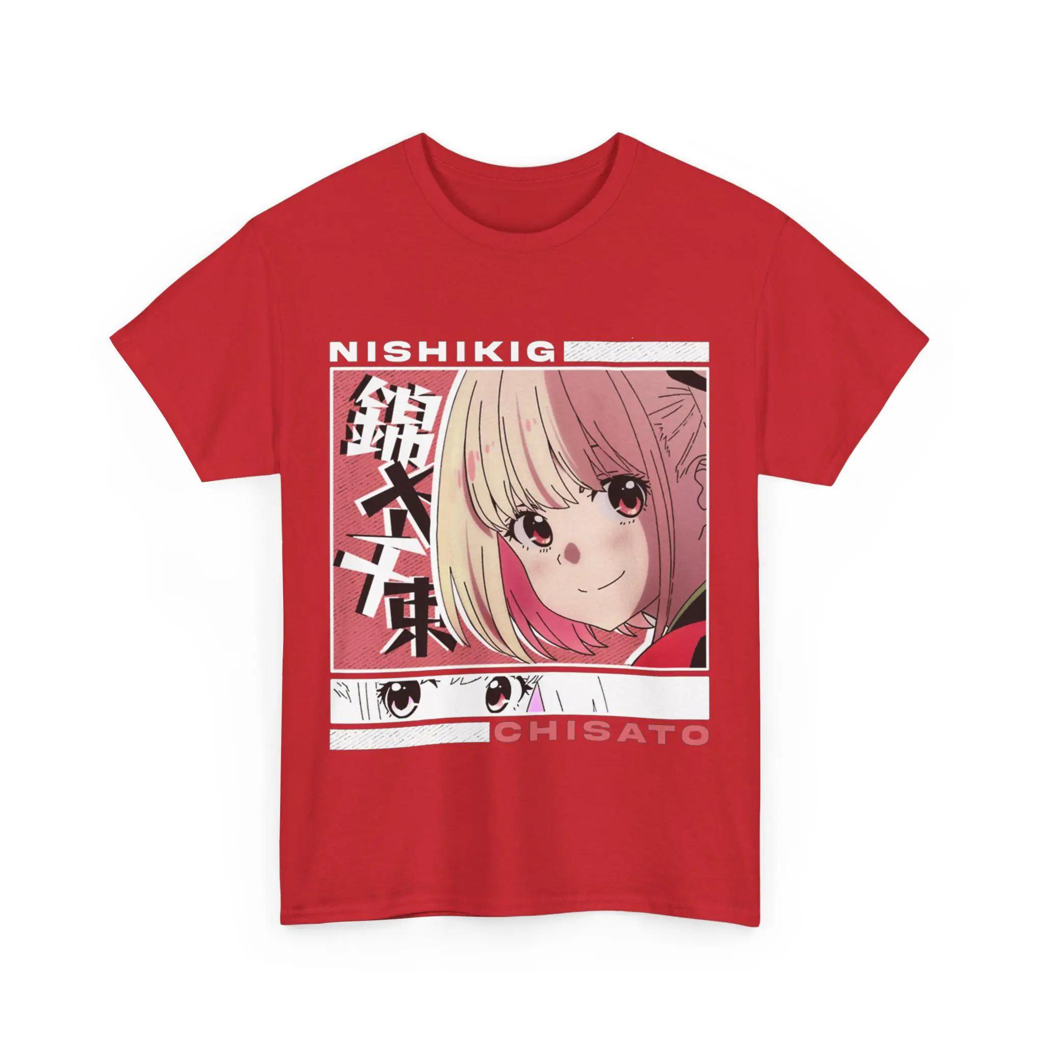 

2026 Lycoris Recoil Cute Nishikigi Chisato TShirt Unisexs and Womens Summer Pure Cotton Comfortable Round Neck Casual Top S