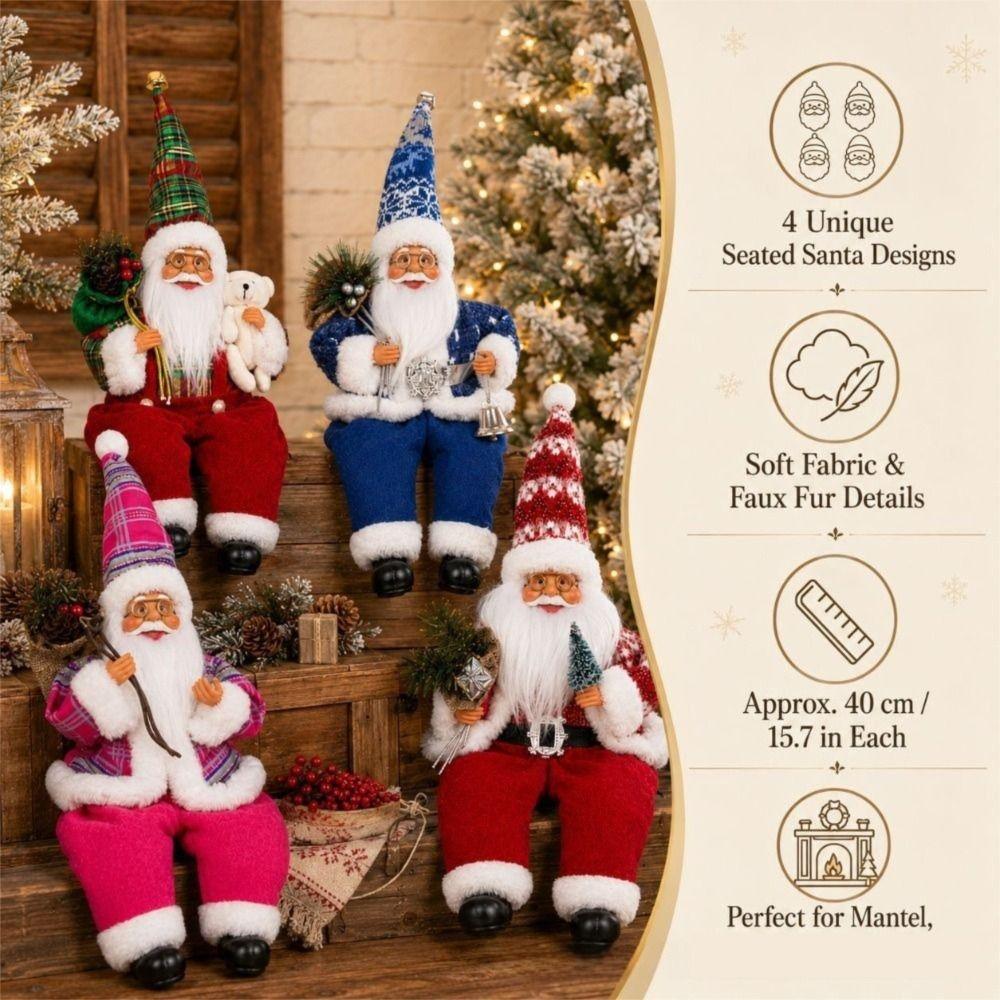 Window Display Decor Christmas Santa Doll 40cm Christmas Figurine  Christmas Home Decor