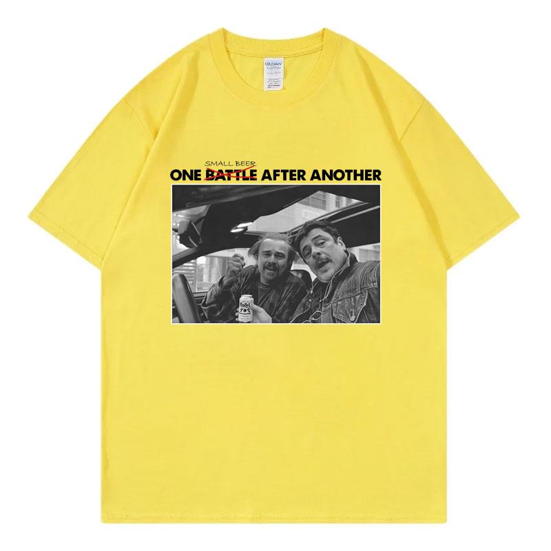 Ein kleines Bier nach dem anderen Lustiges Meme Grafik T-Shirts Vintage Mode Kurzarm T-Shirt Unisex Lässiges Lockeres Baumwoll-T-Shirt