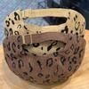 Women S Retro Leopard Print Suede Short Brim Cap Korean Style Casual Hat