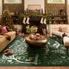 Living Room Carpet French Vintage Floral Pattern Rug Bedroom Bedside Soft Area Rugs Machine Washable Non-slip Large Floor Mat