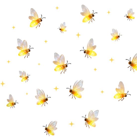 Светлячки Наклейки на стену Самоклеящиеся Водонепроницаемые Наклейки с насекомыми DIY Настенные росписи Декор для спальни девочки Детской Комнаты Украшение для детской A