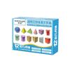 Blocks Toys 12/15PCS Multicolor 3D Geometric Transaprent Cube Cuboid Cylinder Cone Math Detachable Design Paper