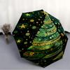 1pc Christmas Tree Decorations Automatic Folding Umbrella - Design, Durable Iron Frame for Travel, Outdoor, Beach Fashion Accessory A0920030