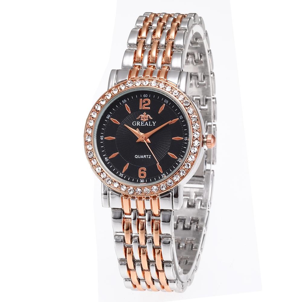 New Fashion Women Watches Casual Men Wristwatch Rhinestone Ladies Quartz Watch Stainless Steel Relogio Feminino Lady Clock Hours