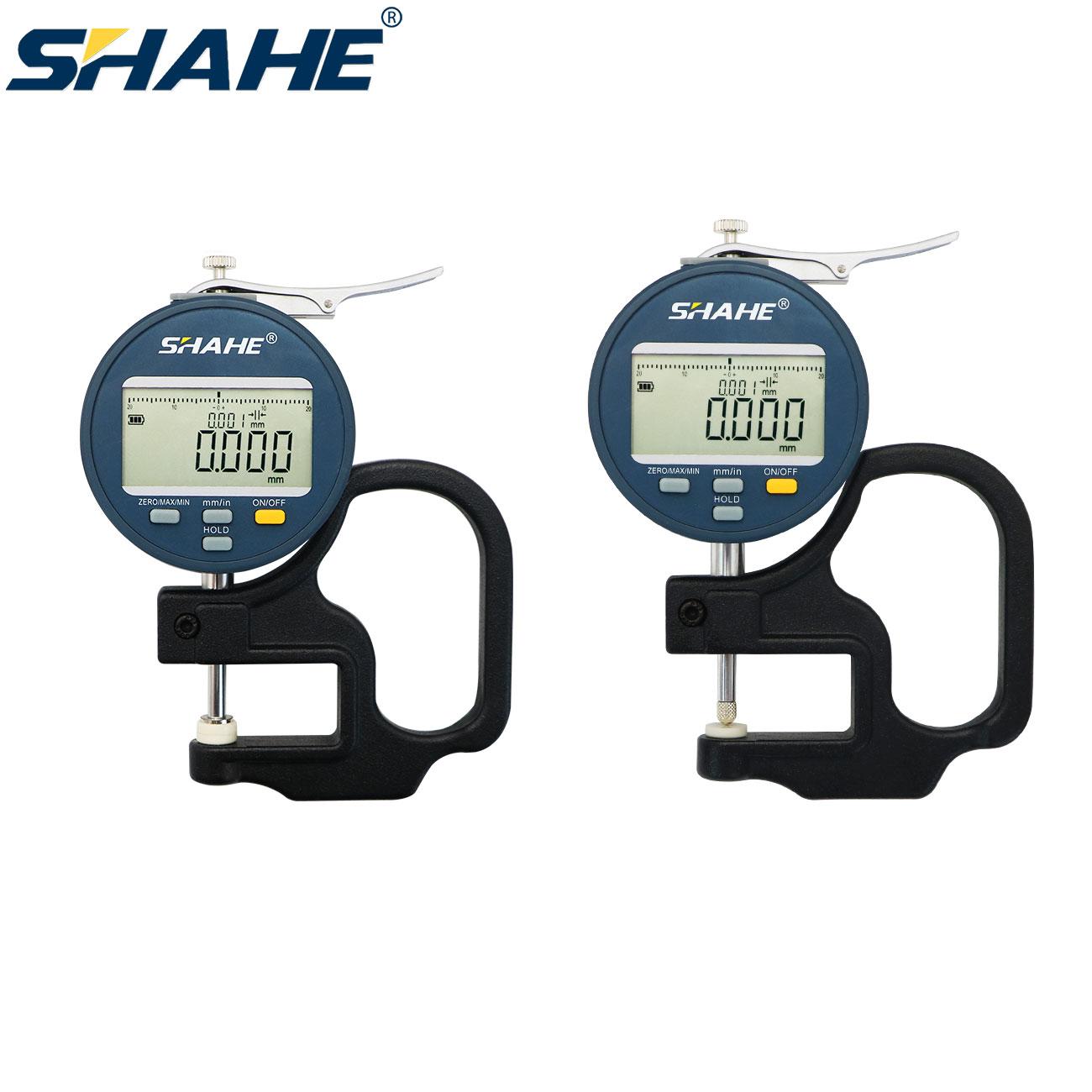 SHAHE 0-10 mm Digital Micrometer Thickness Gauge Meter 0.001mm Digital Thickness Gauge Measuring Tools GS5318-0-10 30mm