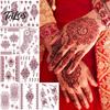 Temporary Tattoo Sticker, Flower Lace Lotus Pattern Fake Tattoos for Women Men, Waterproof DIY Face Arm Leg Body Art Decoration for Masquerade Party