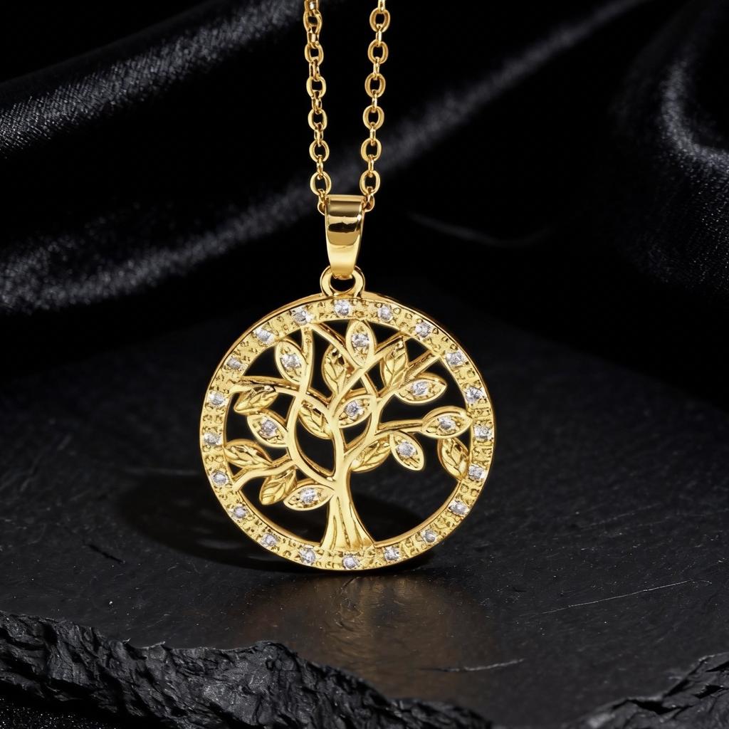 Jewelry Tree of Life Pendant Hollow Necklace Women's Niche High-end Clavicle Chain