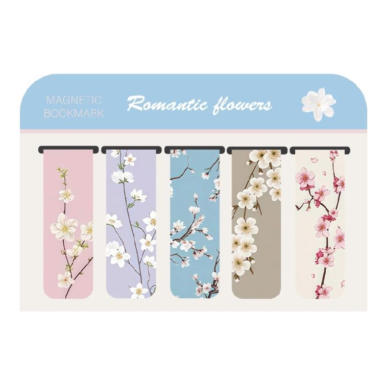 Aesthetic Book Markers Magnetic Bookmarks Flowers Page Markers Clip Lovely Reading Bookmarks for Book Lovers 1