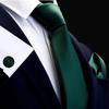GUSLESON Nouă Modă Clasică Uni Culoare Solidă Set Cravată Pătrat de Buzunar Manșete Bărbați Cravată de Mătase Roșu Galben Verde Set pentru Costum Nuntă Afaceri