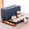 Portable Ceramic Gongfu Outdoor Tea Set with Kuaike Cups - Ideal for Business Gifts and Travel.