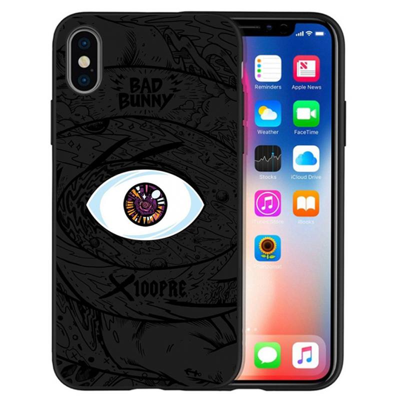 Skydd Bad Bunny Telefonfodral För IPhone 12 Pro X XS Max XR 7 8 Plus IPhone 12 Mini 11 Pro Max SE 2020 Fodral