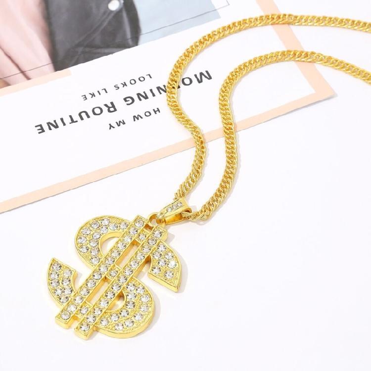 Set of 2 Durable Plastic Gold Chain Necklace Lightweight Neck Chain Comfortable