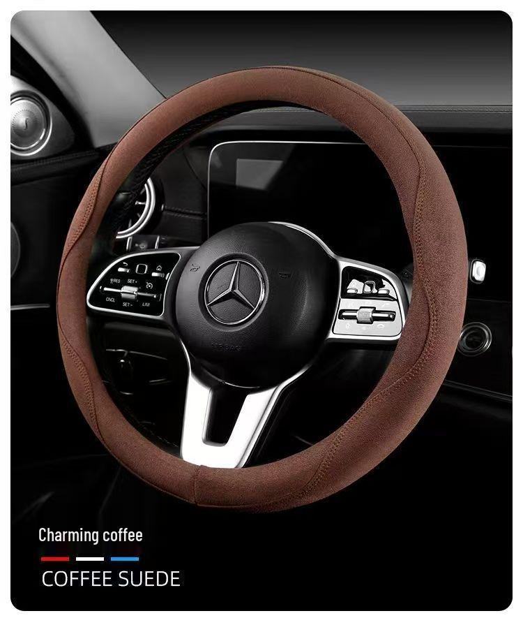 Universeller rutschfester Wildleder-Lenkradbezug - Ganzjährig, bequem & stilvoll