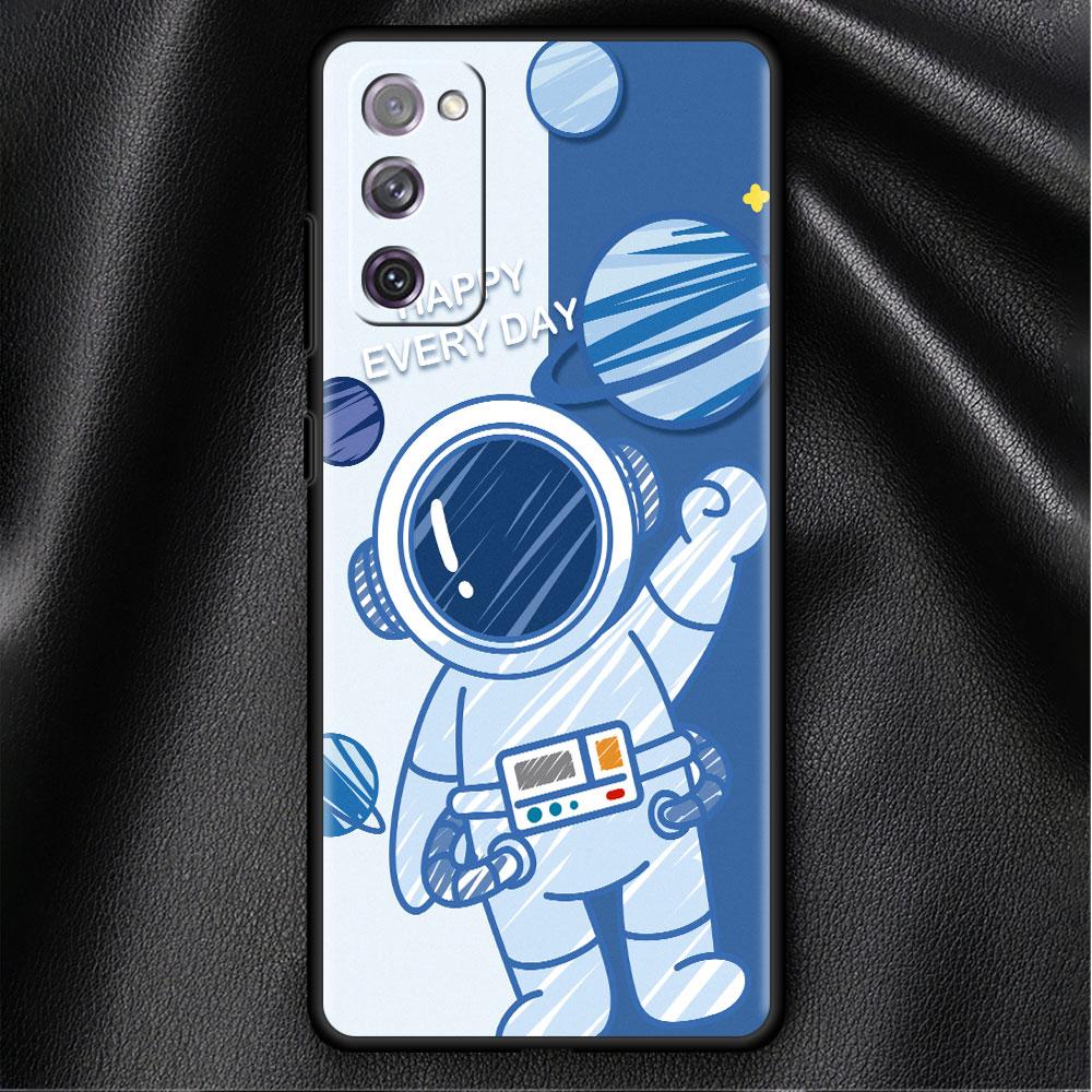 Case For Samsung Galaxy S20 FE S22 Ultra S21 Plus Luxury Soft Phone Case S10 S9 S8 S10e S7 Silicone Funda Space Cool Astronaut