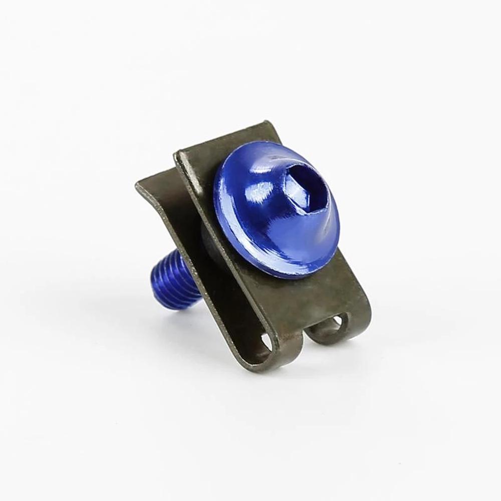 Aluminium 5 x 15mm Fastener Clip Screw Motorcycle Fairing Bolt Motorcycle Shell Screw Spring Nuts