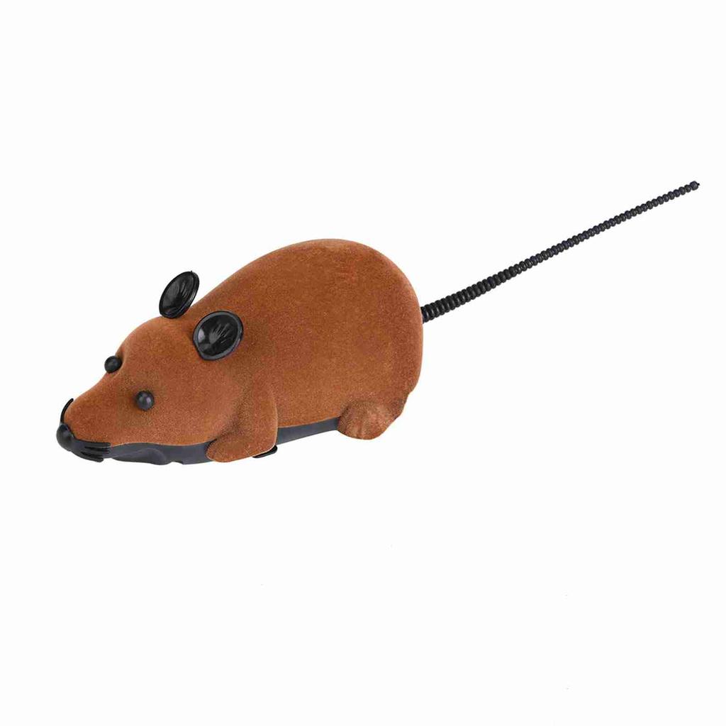 Wireless Mouse For Cat Dog Funny Rat Novelty Gift Pet Toy Remote Control Brown