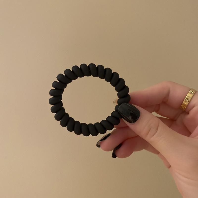 Elegant Frosted Hair Tie: Seamless Autumn Japanese Style Rubber Band for Comfort