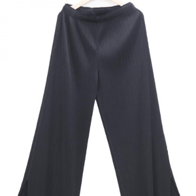 Shiz Madam Fit Art Silket Touch Side Split Pleats Pants P91995