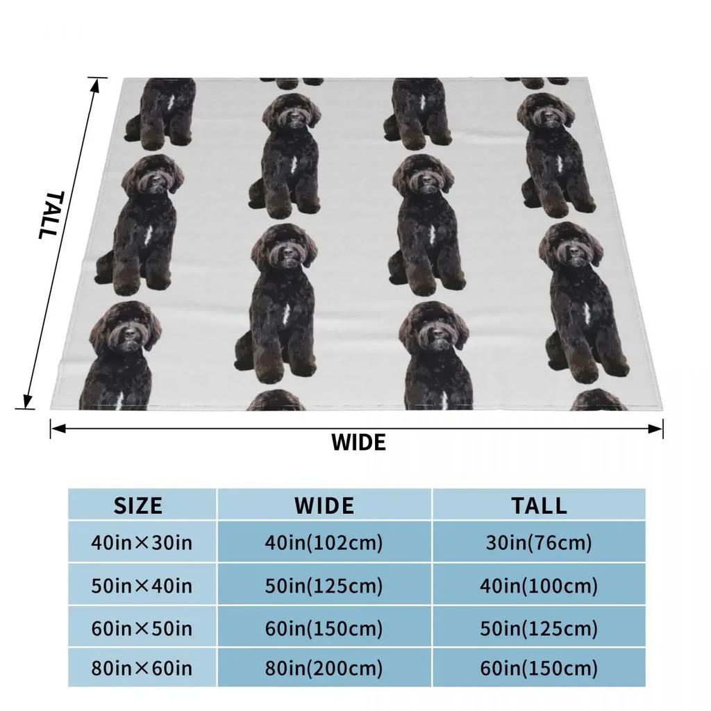 Black Labradoodle Goldendoodle Throw Blanket Thermal Decorative Beds Camping Blankets
