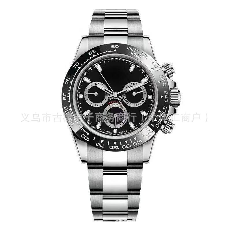 שעון קוורץ Laojia Daytona שלוש עיניים שש מחוגים רצועת פלדה עדינה סרט דבק מוצרי שעון