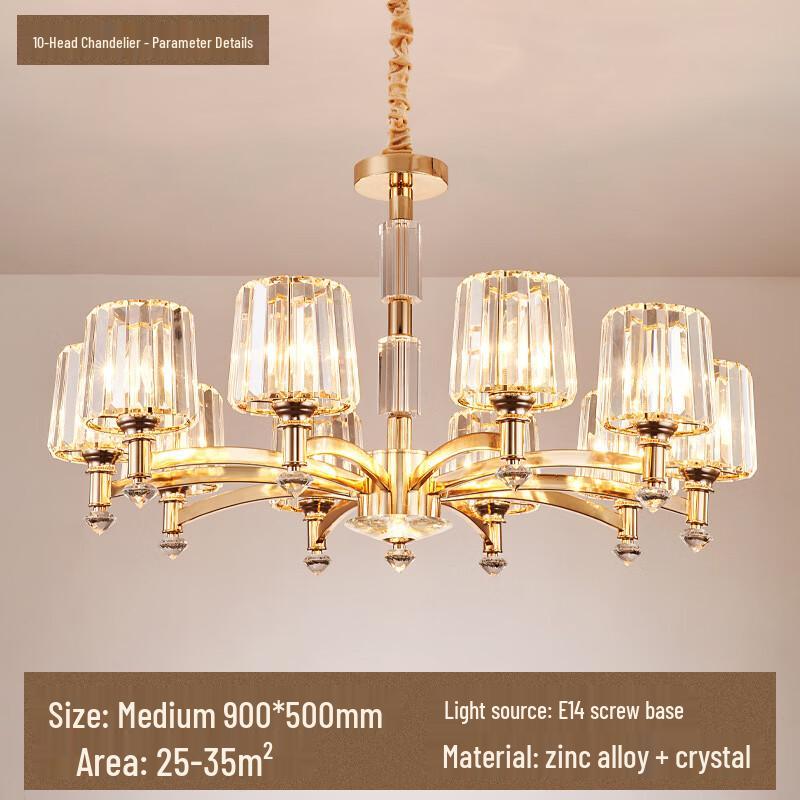 Nufeng Eye-Protection Full Spectrum Crystal Chandelier