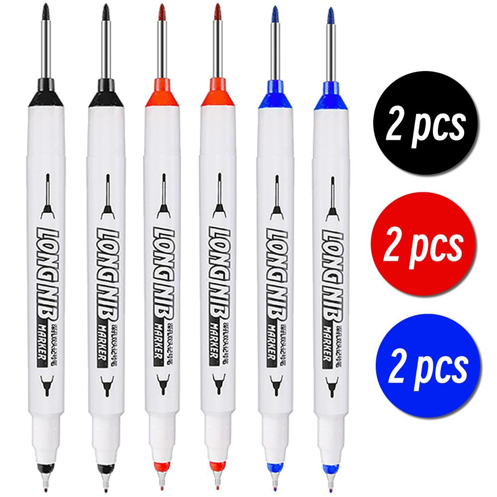 20mm Double-Tip Deep Hole Long Head Nib Markers Graffiti Marker Metal Pen Waterproof Woodworking Decoration Multi-Purpose Tools