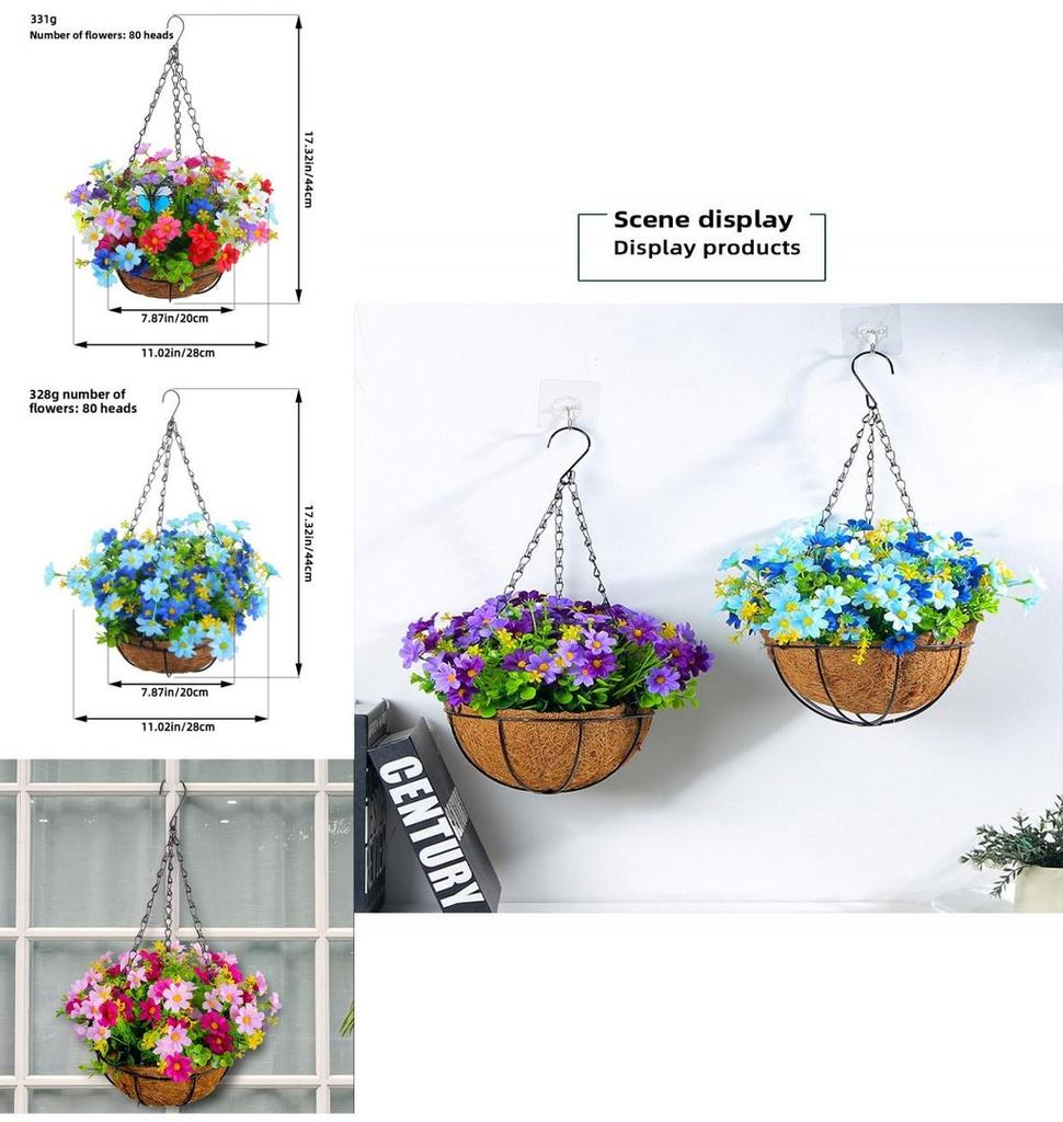 Woondecoratie Kunstbloem Hangmand Met Vlindervorm Voor Woonkamer En Tuin