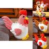 Cute Colorful Plush Rooster Stuffed Animal Cartoon Chicken Toy In Polka Dot And Striped Designs For All Ages