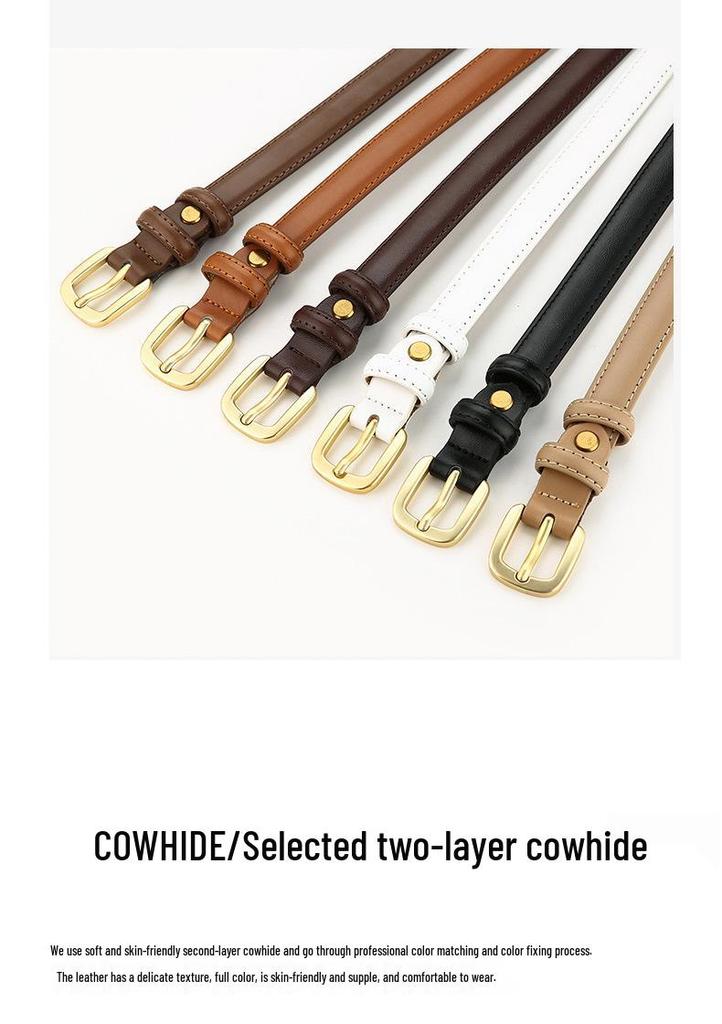 Versatile Women's Thin Fashion Belt for Jeans, Coats, Dresses, and Korean Pants.
