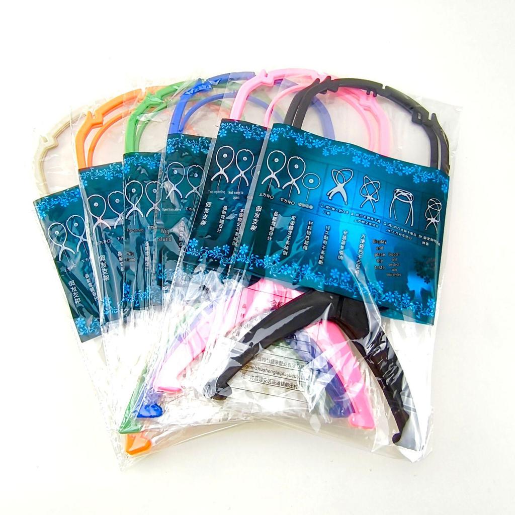 Detachable Black Folding Plastic Wig Stand Accessories