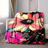 1pc Floral Print Blanket Warm, Cozy, And Soft, Suitable for Sofas, Beds, Cars, And Office Use.Perfect for Camping And Travel, Making It a Great Gift f