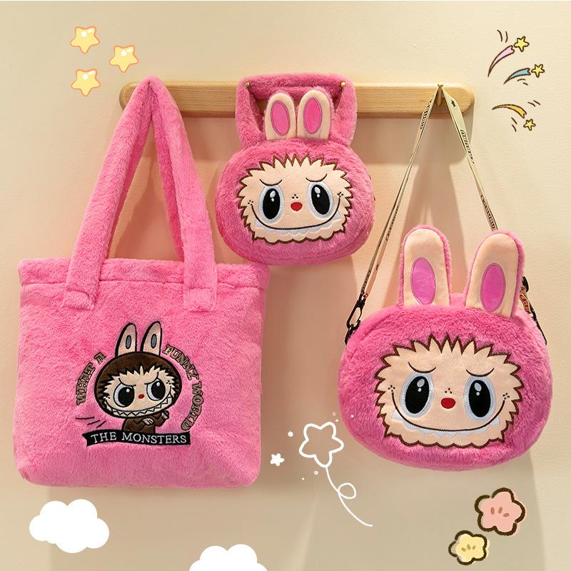 New Rabu Plush Bag Cartoon Cute Handbag Shoulder Bag Crossbody Bag for Children's Girlfriend