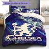 Chelsea FC fotbalový Koberec Vzor Povlečení Sada prošívaných přikrývek Potah na přikrývku Povlak na polštář Domácí dekorace Dárek k narozeninám (1 * povlak na peřinu + 2 * povlak na polštář, bez jádra)