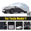For Tesla Model Y Car Cover Outdoor Protection Covers Snow Sunshade Waterproof Dustproof Exterior UV Car Accessories