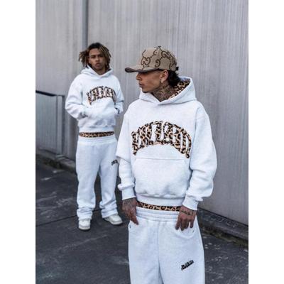2025 Unisex Y2K Leopard Print Embroidered Hoodie & Pants Set