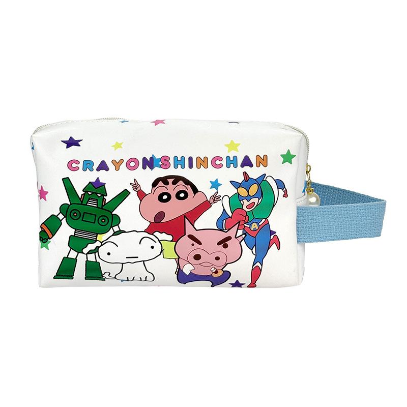 Cute Crayon Shin-Chan Handbag Makeup Bag Travel Portable Cosmetic Bag Toiletries Organizer Waterproof Large Capacity Storage Bag
