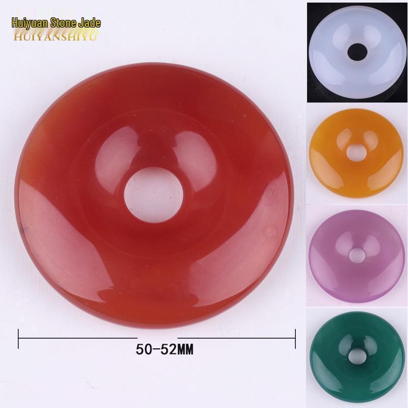 Icy Chalcedony Pi Xiu Agate Jade Pendant Necklace for Men and Women