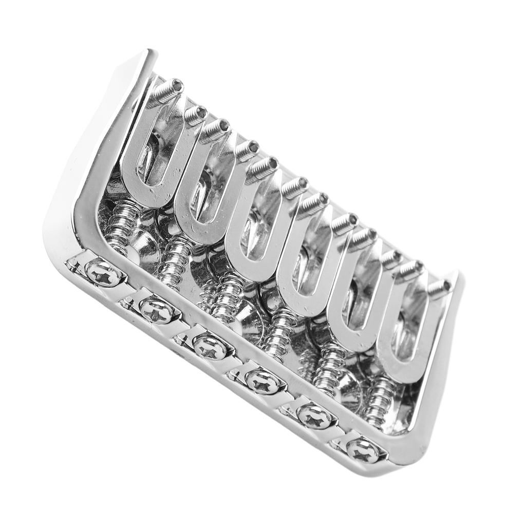 Fixed Guitar Bridge Brass Chrome Guitar Bridge Replacement Tool Accessories for Instrument Maintenance