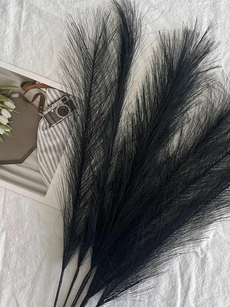 7pcs-Artificial Flowers Fluffy Grass Decor Fake Plant Reed Flower for Wedding Boho Bouquet Office Hotel Vase Decoration