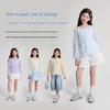 Deesha Girls' Summer Elegant Round Neck Lace Cardigan