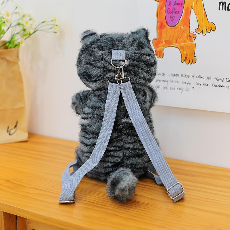 New Seth Dudu Striped Simulation Lying Down Cat Kitten Doll Children Sleeping Soothing Doll Birthday Gift