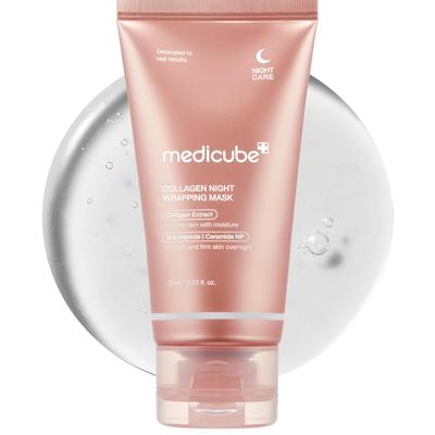 Masque de nuit au collagène 75 ml Pack hautement hydratant Soin des pores ferme et brillant Peau Cosmétiques coréens Peel-off Peau sèche/sensible