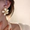 New Personality Design Red Flower Stud Earrings for Women Charm Retro Korea Earring Jewelry Accessories Wedding Bride Gift