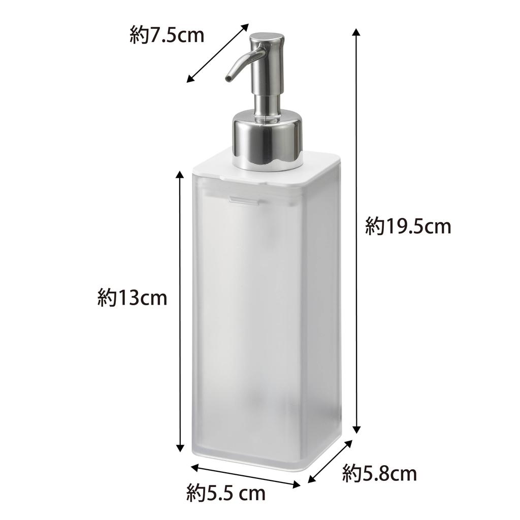 Yamazaki Magnetic Kitchen x x Dishwashing Detergent Refill 3402 Dispenser, White, Approx. W5.5 D7.5 H19.5cm, Plate, Bottle, 250ml,