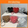 Chic Heart-shaped Shoulder Bag Stylish 2024 Korean Fashion Pu Material For Trendy Girls