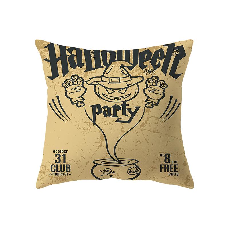 Pumpkin Alphabet Halloween Theme Pillow Cover Sofa Cushion  Holiday Gift Party Decoration Home Decor