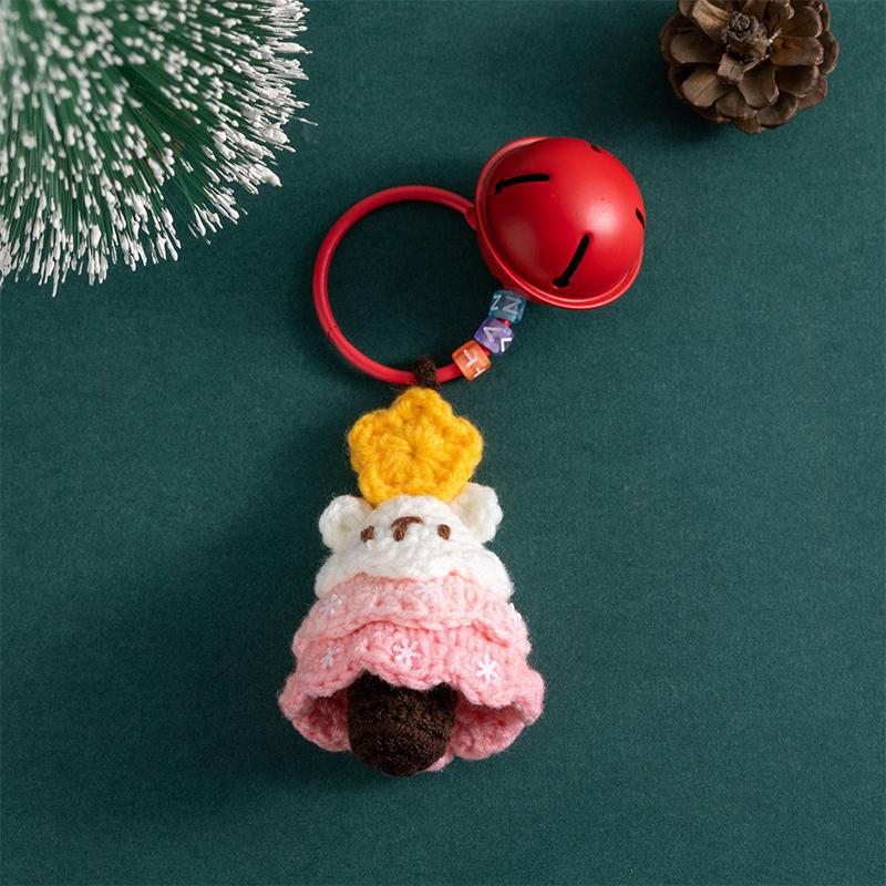 Handgefertigtes Plüschwolle Häkeln Nikolaus Schlüsselanhänger Anhänger Niedlicher Taschenanhänger Weihnachtsgeschenk Schmuckstück 2026